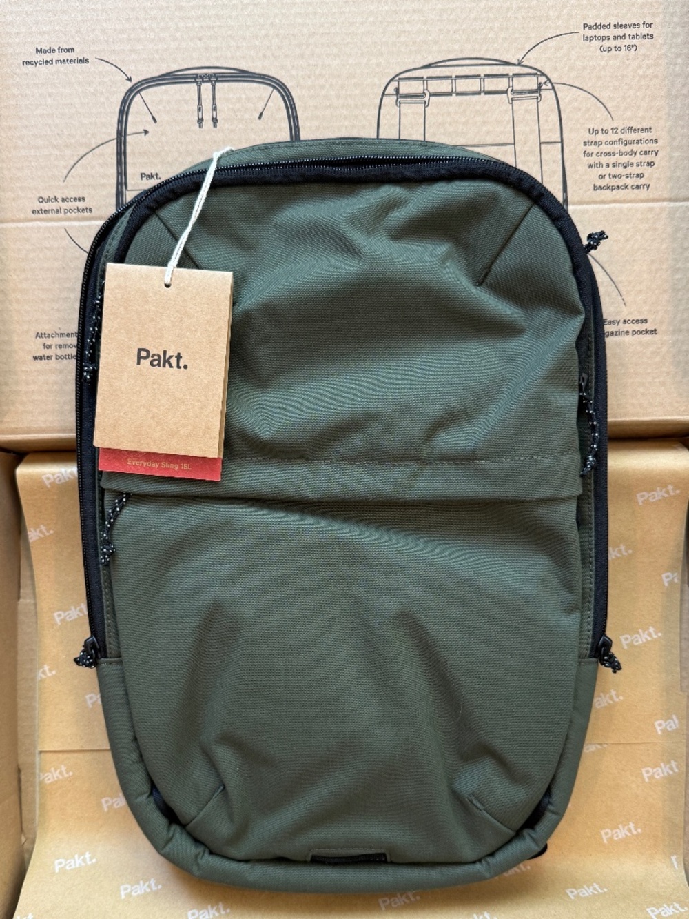 PAKT Everyday 15L Backpack in Forest Green